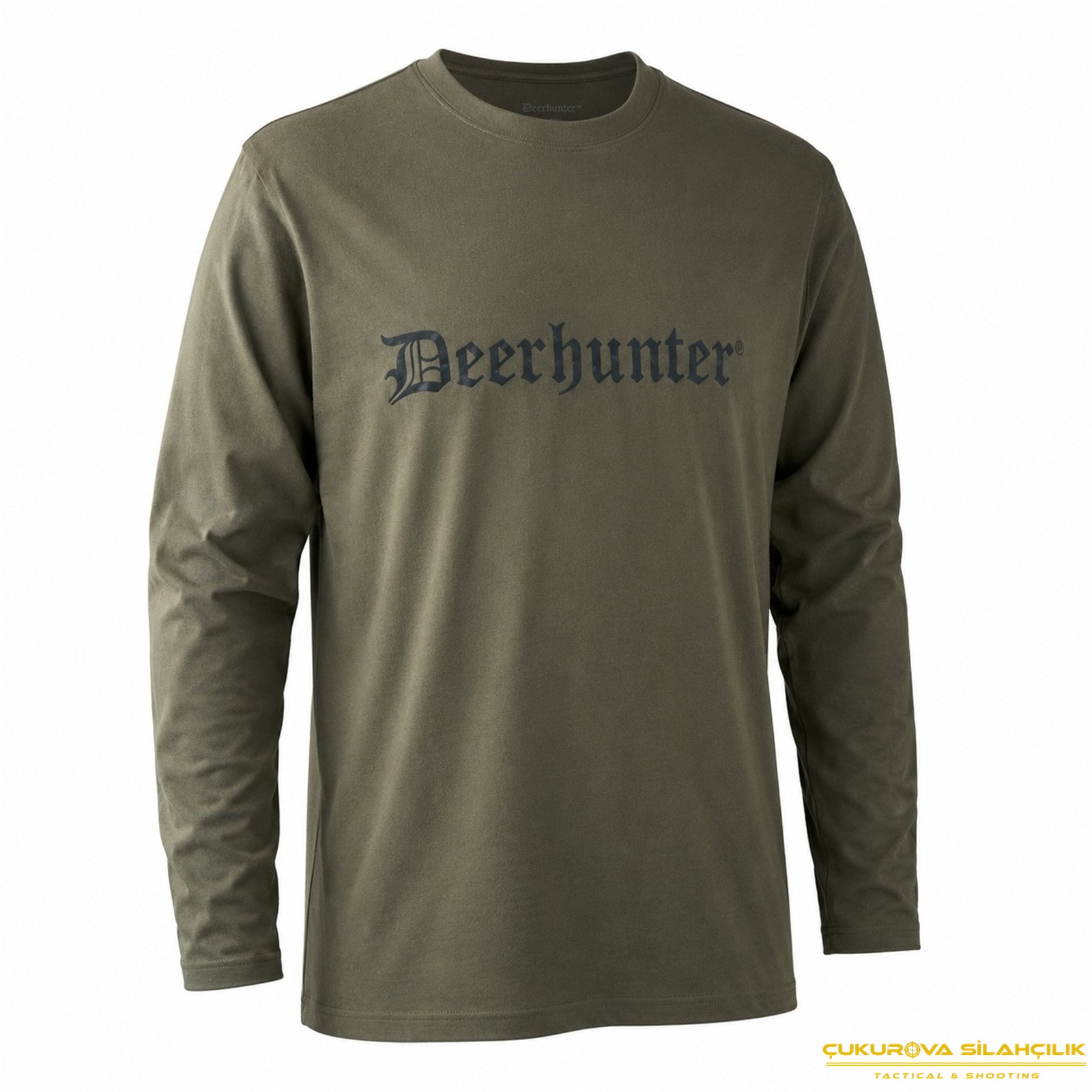 Deerhunter Logo Yeşil Uzun Kollu T-Shirt