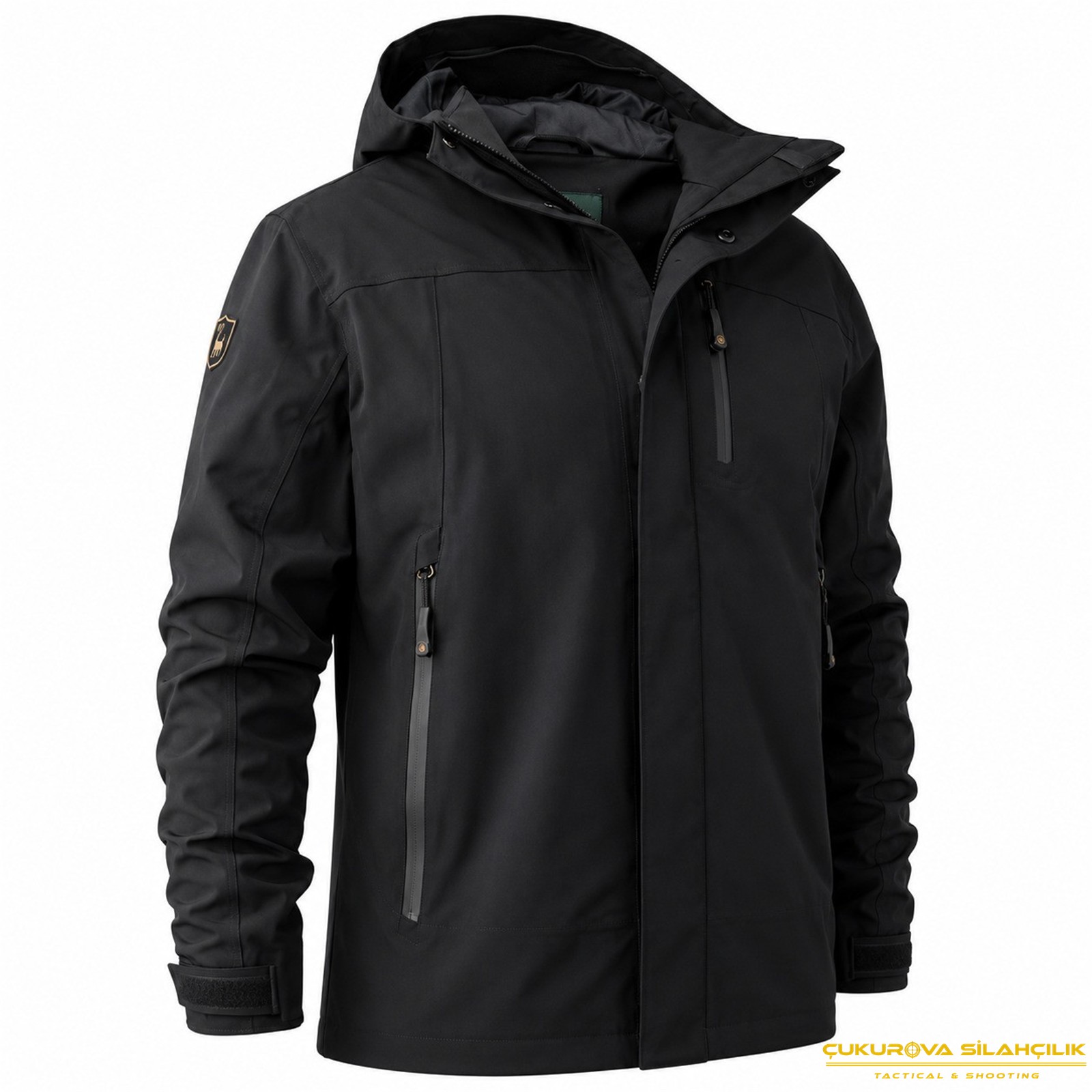 Deerhunter Sarek Shell Kapüşonlu Siyah Mont