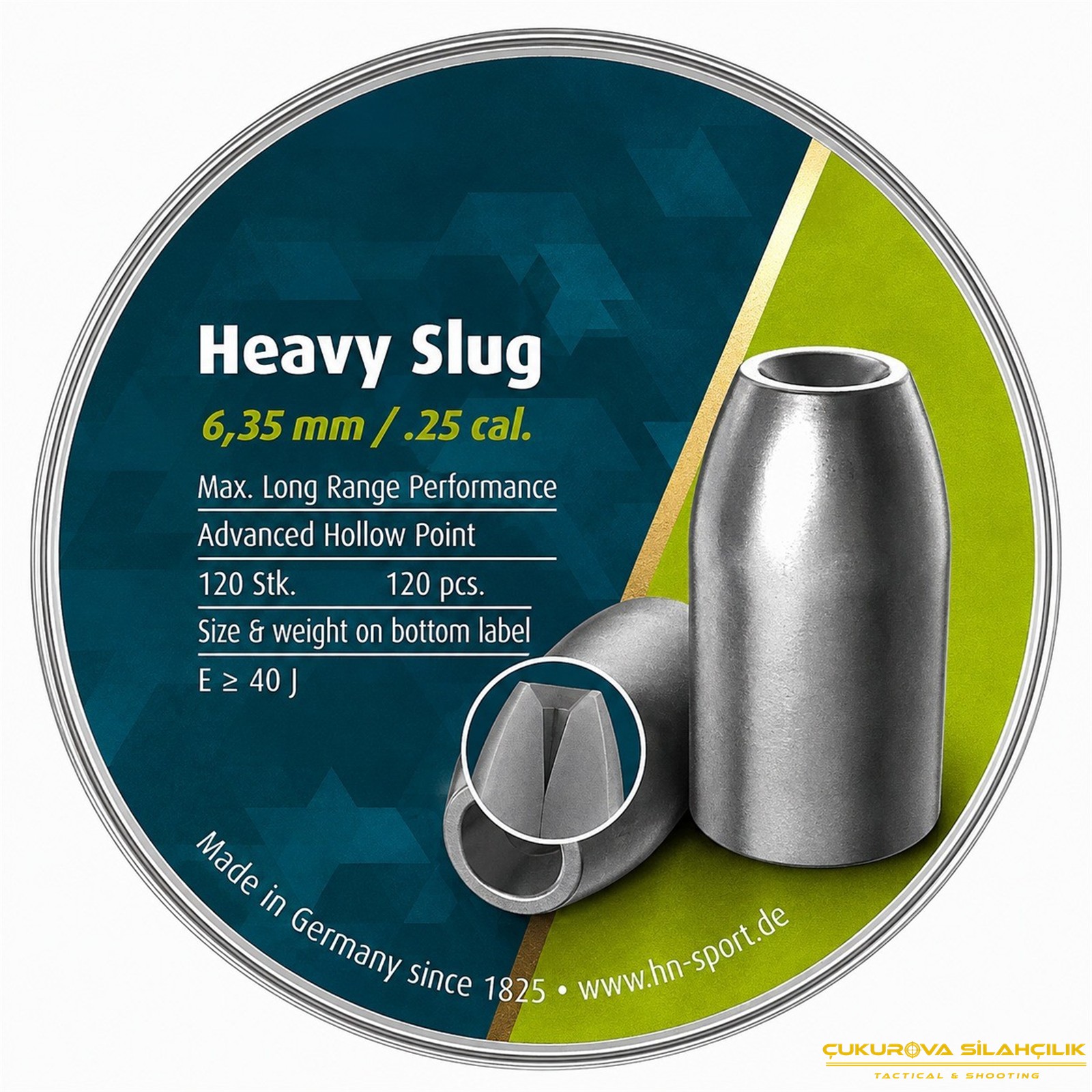 H&N Heavy Slug Havalı Saçma 6.35 Mm. 40 Gr. 100 Adet
