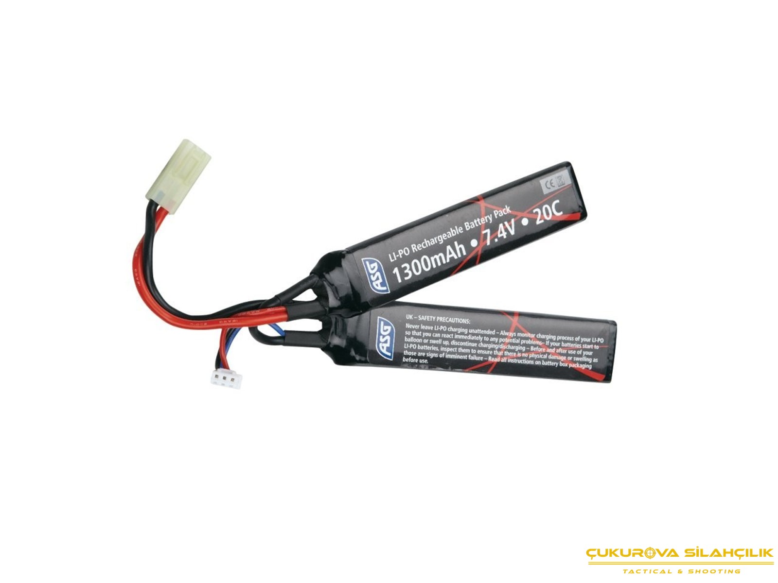 ASG 7.4V 1300 mAh 25C GEN 2 Lipo Pil