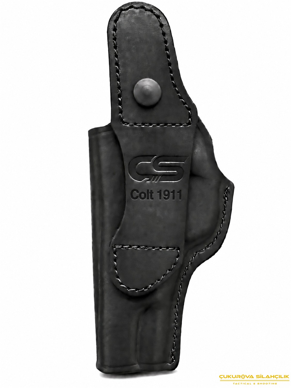 CS Maşalı Belt Colt 1911 Tabanca Kılıfı Siyah