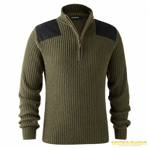 Deerhunter Rogaland Yarım Fermuarlı Yeşil Kazak