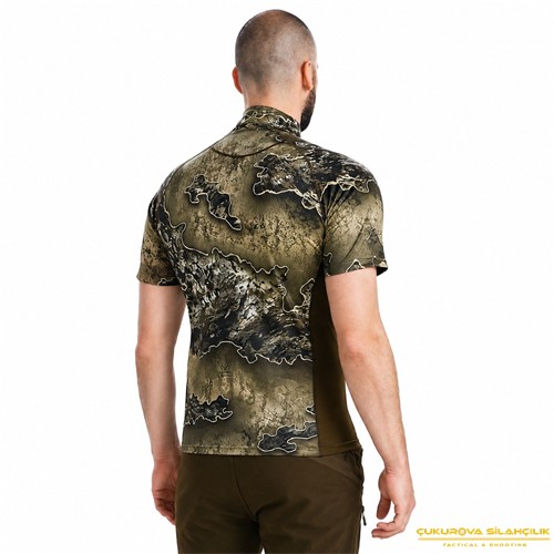 Deerhunter Yaka Fermarlı Kısa Kollu Realtree T-Shirt