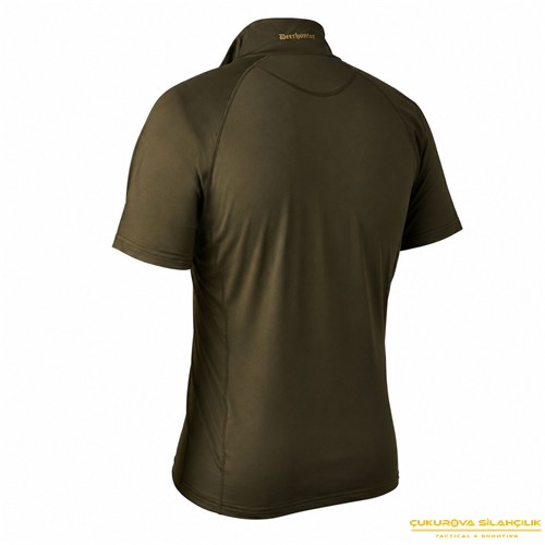 Deerhunter Yaka Fermuarlı Yeşil T-Shirt