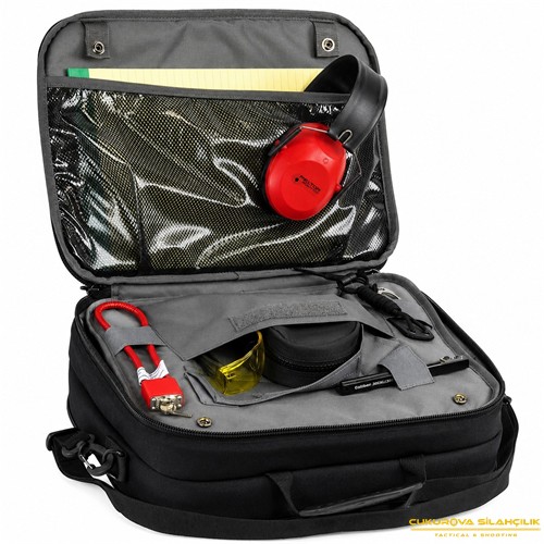 Elite Dört Tabanca Kapasiteli Siyah Poligon Çantası 38 x 28 x 13 Cm