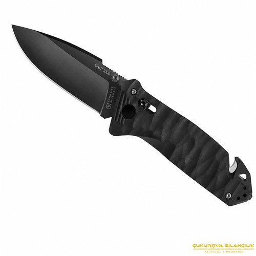 TB Outdoor CAC S200 G10 Saplı Plain Edge Çakı Siyah
