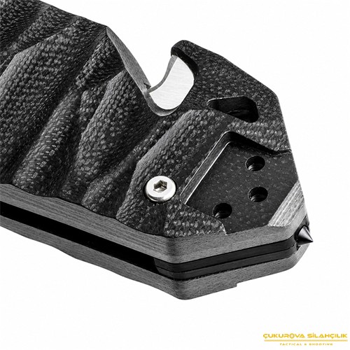 TB Outdoor CAC S200 G10 Saplı Plain Edge Çakı Siyah