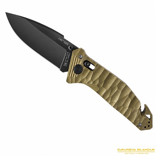 TB Outdoor CAC S200 PA6 Saplı Plain Edge Çakı Haki
