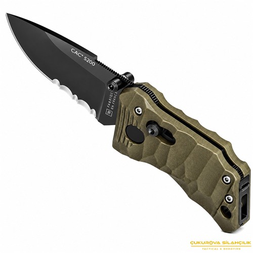 TB Outdoor CAC S200 PA6 Saplı Plain Edge Çakı Haki