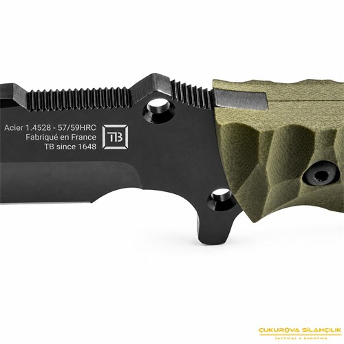 TB Outdoor Maraudeur G10 Saplı Plain Edge Bıçak Haki