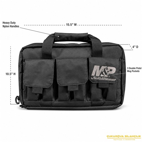 Smith & Wesson Pro Tac Double Handgun Case Taktik Tabanca Çantası Siyah