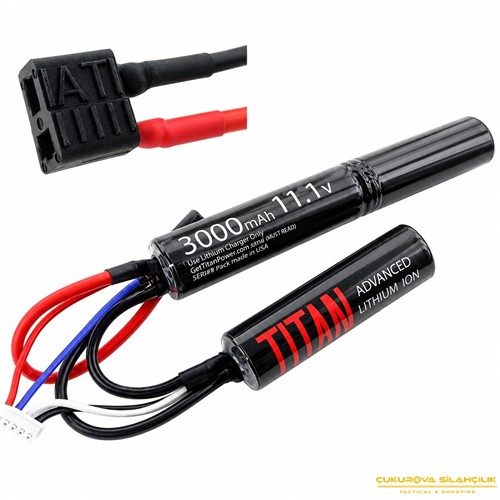 Titan 3000mAh 11.1 V Nunchuck T-Plug Deans Airsoft Li Ion Pil