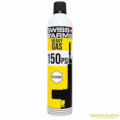Cybergun Swiss Arms Silikonlu 150 PSI Airsoft Heavy Gas Sarı Şişe 760 Ml