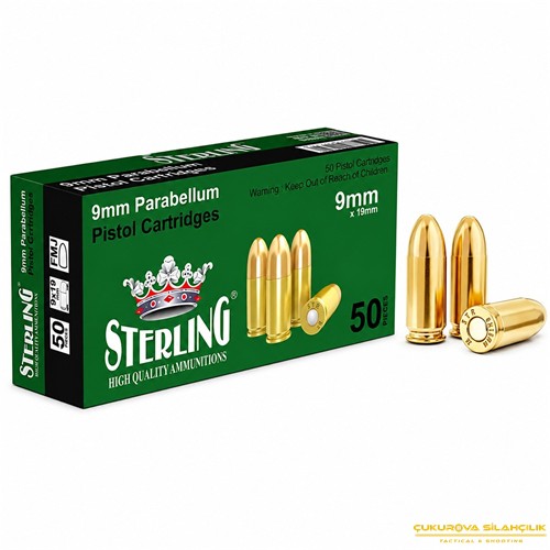 Sterling 9 x 19 Mm. Para. FMJ. 124 Grn. 1001